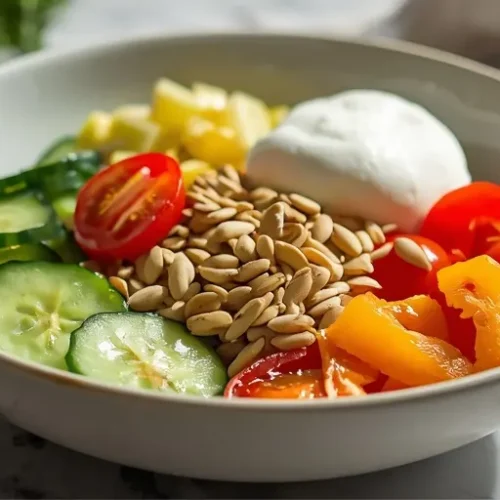 Ranch Cottage Cheese Cucumber Bowl recipe