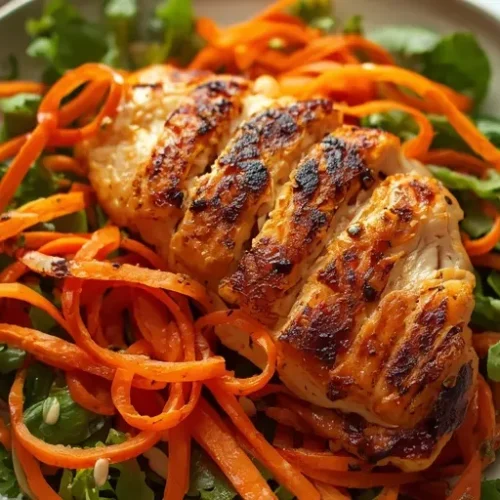 Ribbon Carrot Chicken Salad recipe