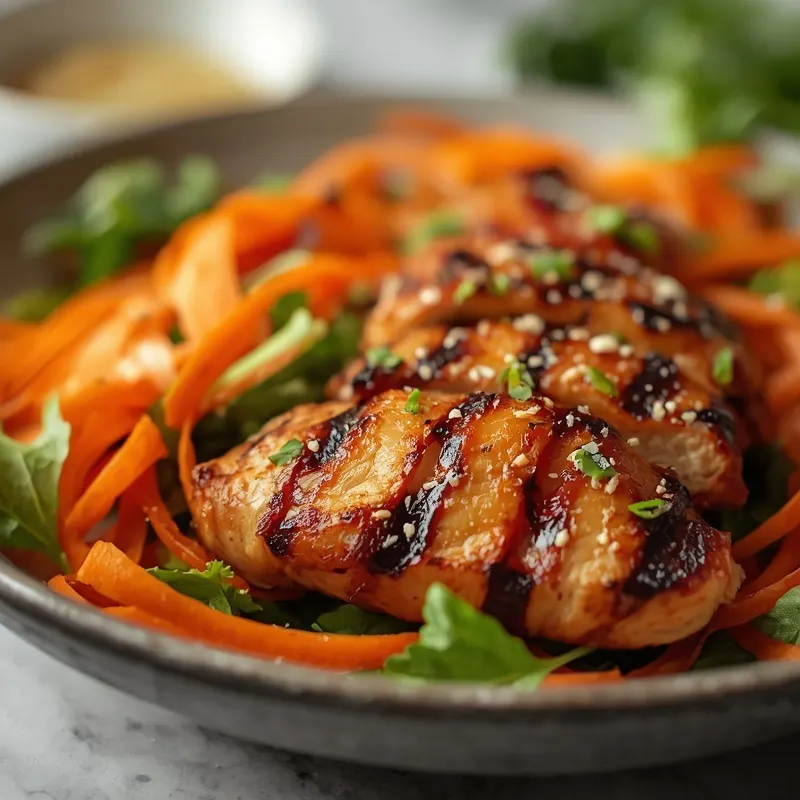 Ribbon Carrot Chicken Salad With Fresh Carrot Ribbons Ribbon Carrot Chicken Salad With Fresh Carrot Ribbons