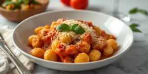 Creamy Roasted Red Pepper Gnocchi Bake