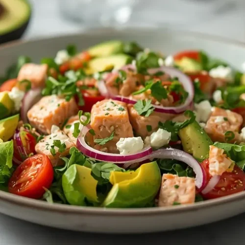 Salmon Avocado Chopped Salad recipe