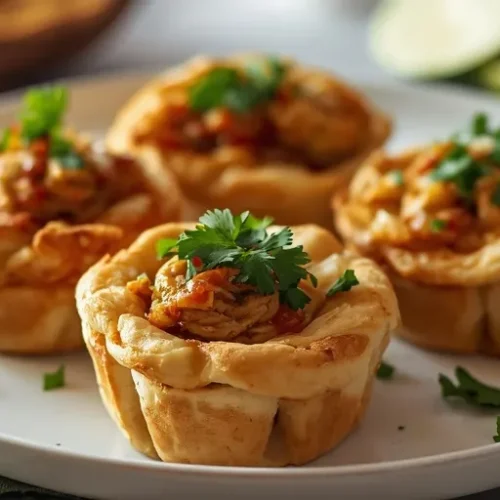 Salsa Verde Chicken Crescent Cups recipe
