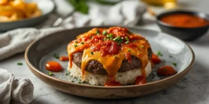 Crispy Smashed Cheeseburger Rice Bowl With Burger Sauce