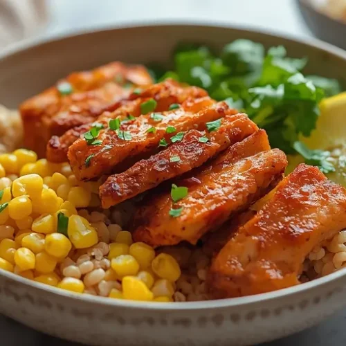 Smoky Chicken Grain Lunch Bowls recipe