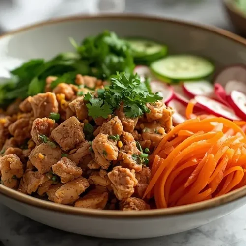 Spicy Tuna Cucumber Crunch Bowl recipe
