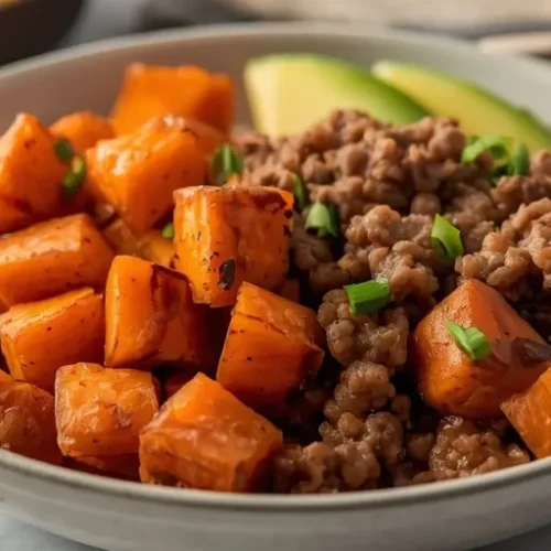 Sweet Potato Beef Lunch Bowls recipe