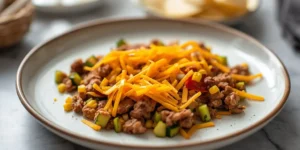 Taco Beef Zucchini Skillet With Melty Cheese