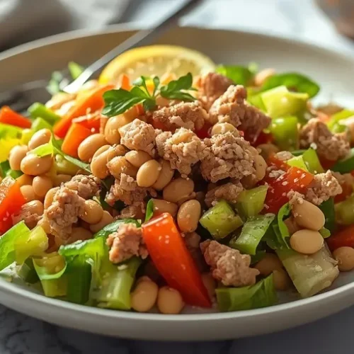 Tuna White Bean Crunch Salad recipe