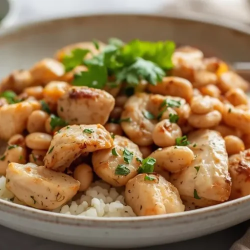 White Bean Chicken Rice Bowl recipe