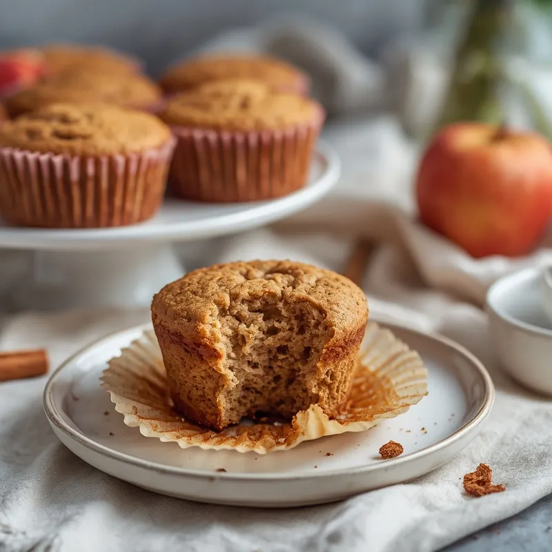 Fluffy Apple Cinnamon Protein Muffins Fluffy Apple Cinnamon Protein Muffins