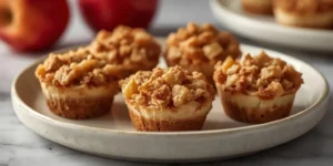 Creamy Apple Crumble Cheesecake Bites