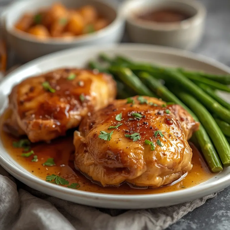 Golden Baked Maple Dijon Chicken Thighs Golden Baked Maple Dijon Chicken Thighs