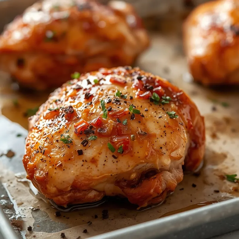 Golden Baked Maple Dijon Chicken Thighs Golden Baked Maple Dijon Chicken Thighs