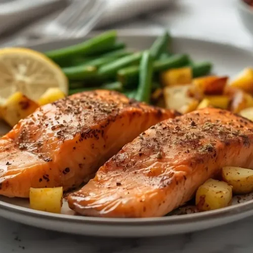 baked salmon potato dinner recipe