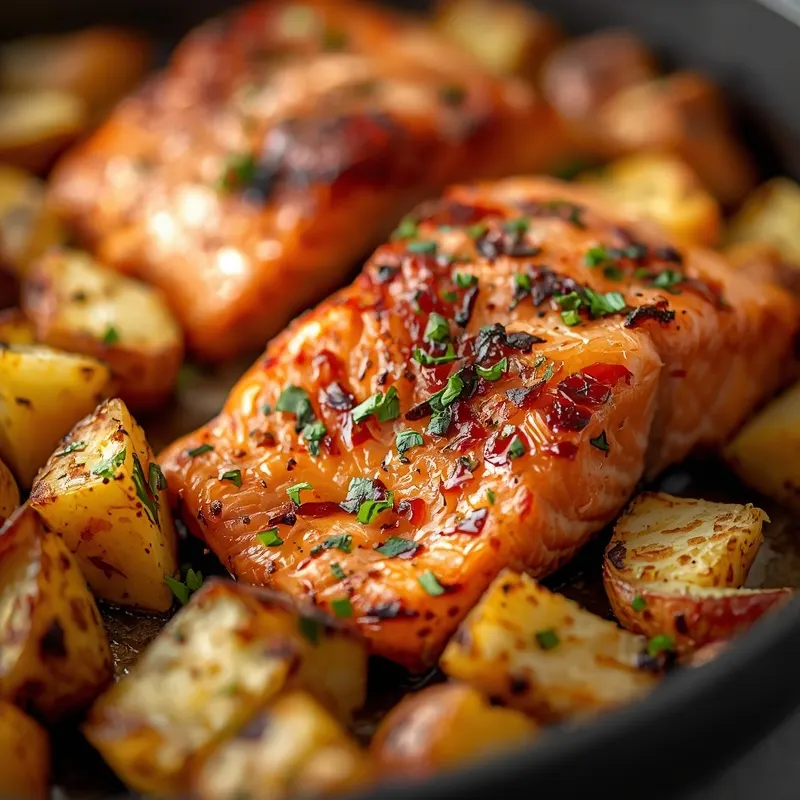 Golden Baked Salmon Potato Dinner Golden Baked Salmon Potato Dinner