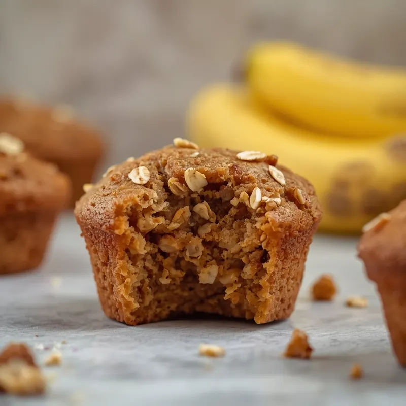 Soft Banana Oat Lunchbox Muffins