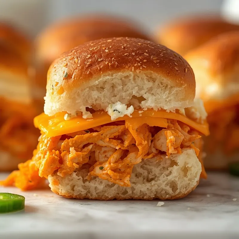 Cheesy Buffalo Chicken Slider Bake Cheesy Buffalo Chicken Slider Bake