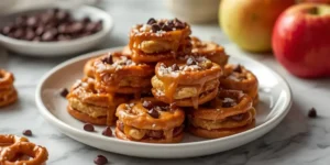 Sweet Caramel Apple Pretzel Bites with Salty Crunch