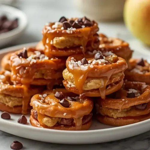 Caramel Apple Pretzel Bites recipe