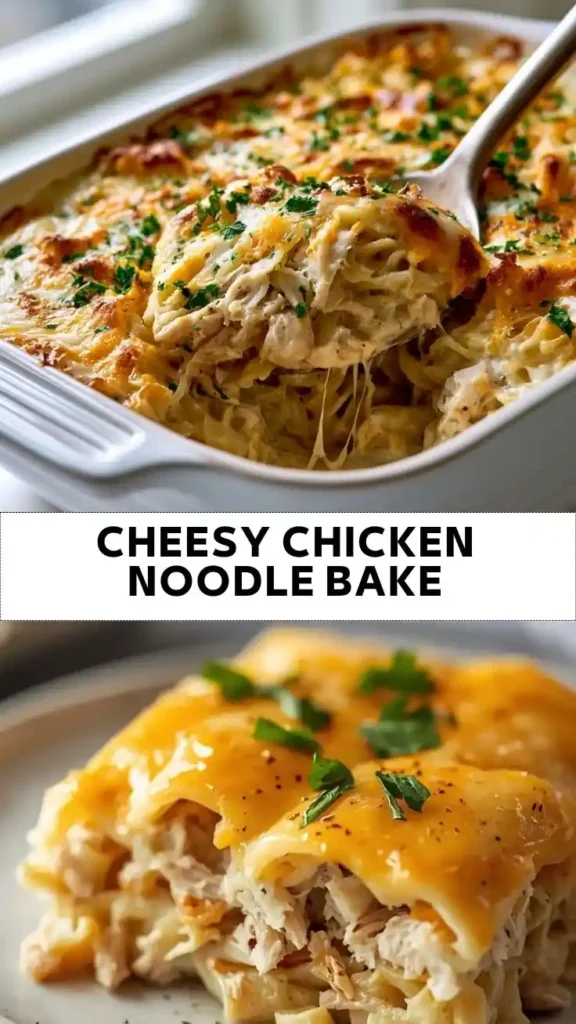 Cheesy Chicken Noodle Bake | Easy Family Dinner Recipe Cheesy Chicken Noodle Bake Recipe – Easy Creamy Chicken Casserole