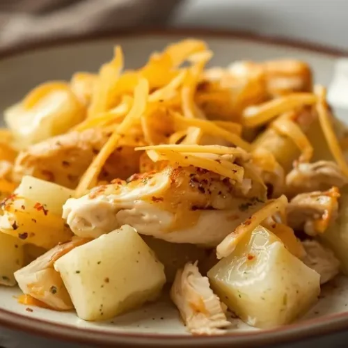 cheesy chicken ranch potato bake recipe