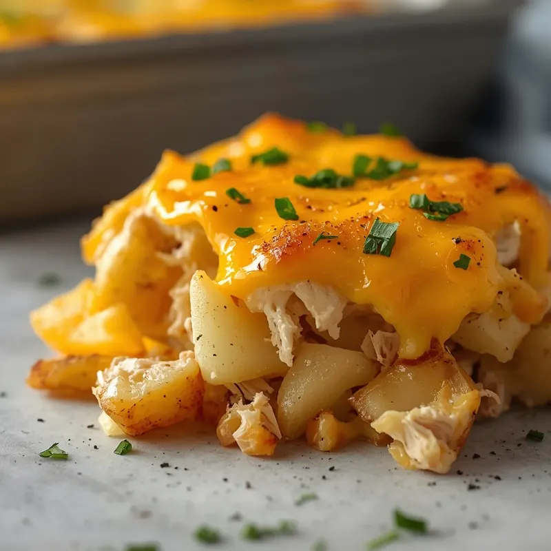 Cheesy Chicken Ranch Potato Bake