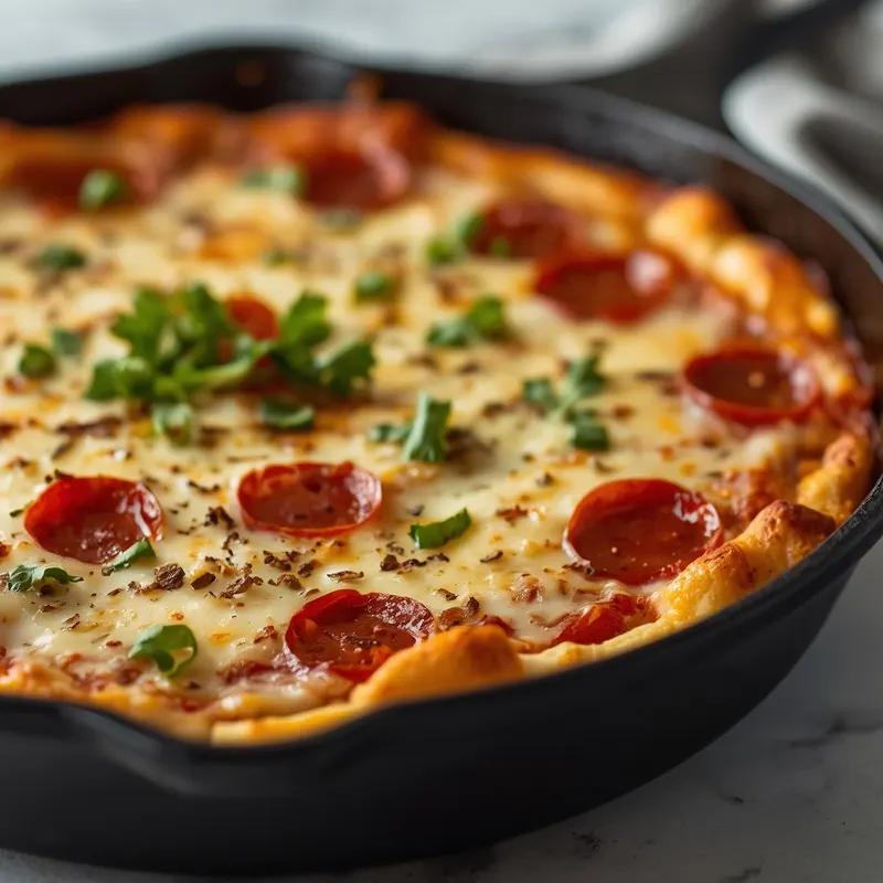 Cheesy Pizza Dip Skillet Cheesy Pizza Dip Skillet