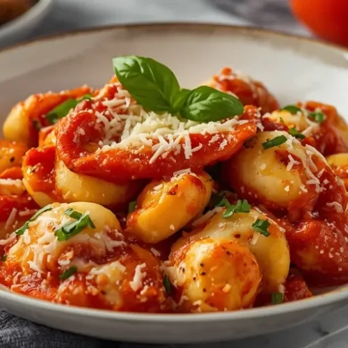 cheesy roasted red pepper gnocchi bake recipe