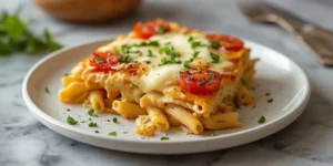 Cheesy Chicken Alfredo Pasta Bake