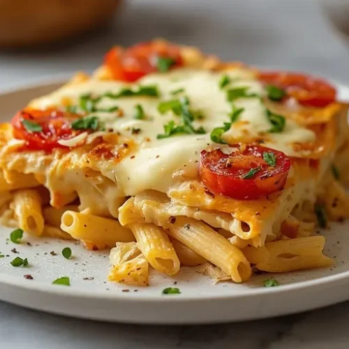 chicken alfredo pizza bake recipe