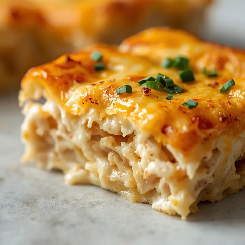 Cheesy Chicken Alfredo Pizza Bake Cheesy Chicken Alfredo Pizza Bake