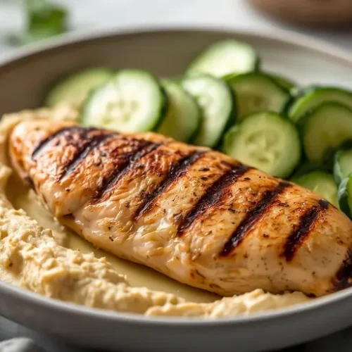 chicken cucumber hummus bowls recipe