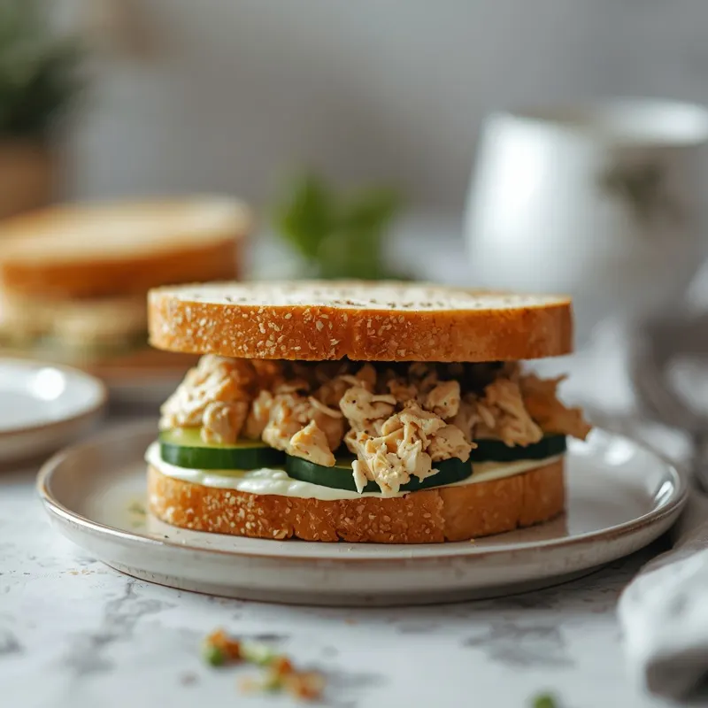 Fresh Chicken Cucumber Tea Sandwiches