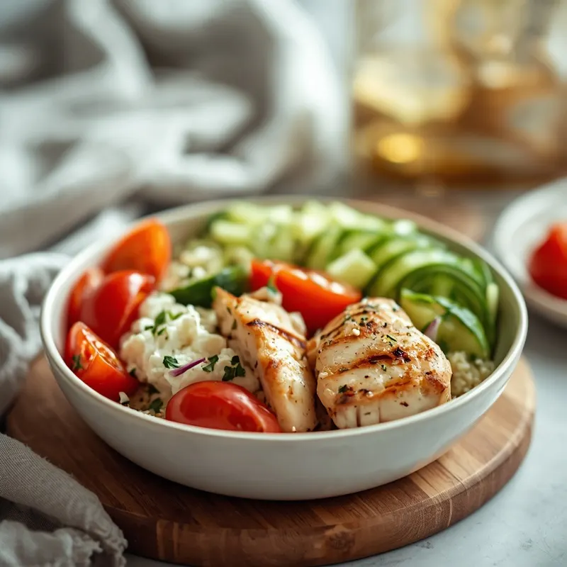 Fresh Chicken Feta Cucumber Bowls Fresh Chicken Feta Cucumber Bowls
