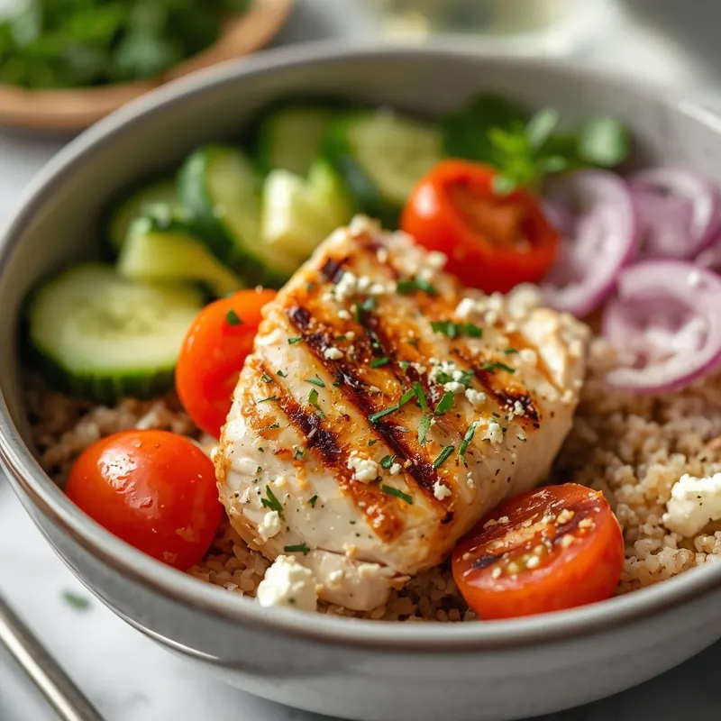 Fresh Chicken Feta Cucumber Bowls Fresh Chicken Feta Cucumber Bowls