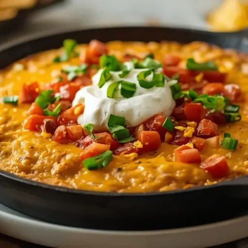 chicken nacho skillet dip recipe