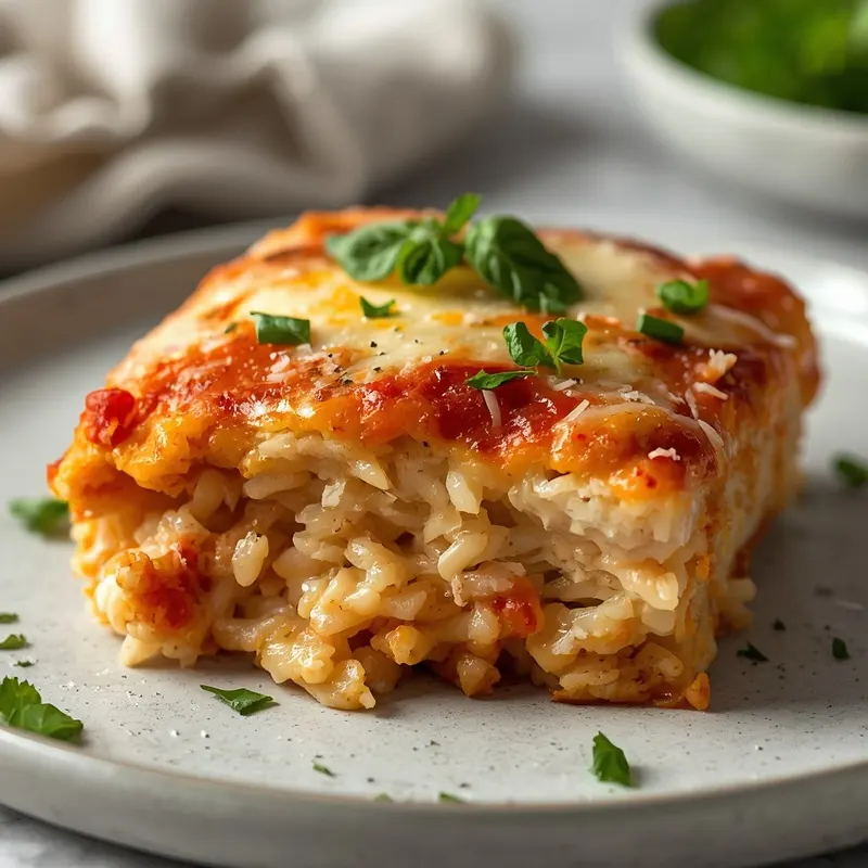 Cheesy Chicken Parmesan Rice Casserole Cheesy Chicken Parmesan Rice Casserole