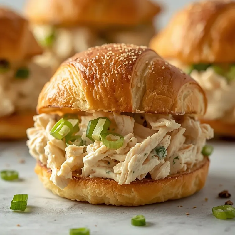 Creamy Chicken Salad Croissant Sliders Creamy Chicken Salad Croissant Sliders