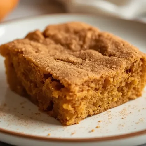 cinnamon sugar pumpkin blondies recipe