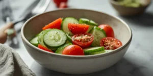 Fresh Cottage Cheese Cucumber Snack Bowls