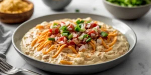 Creamy Cream Cheese Chicken Taco Dip