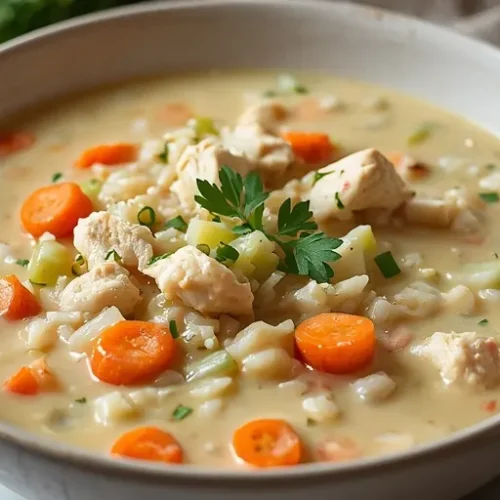 creamy chicken and rice soup recipe