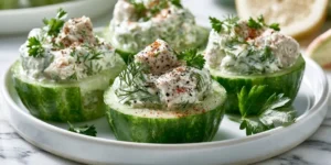 Fresh Cucumber Dill Chicken Salad Cups