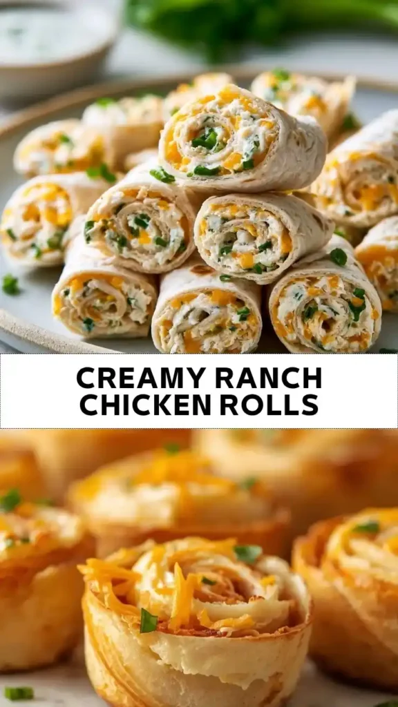Creamy Ranch Chicken Rolls with Cheddar and Herbs