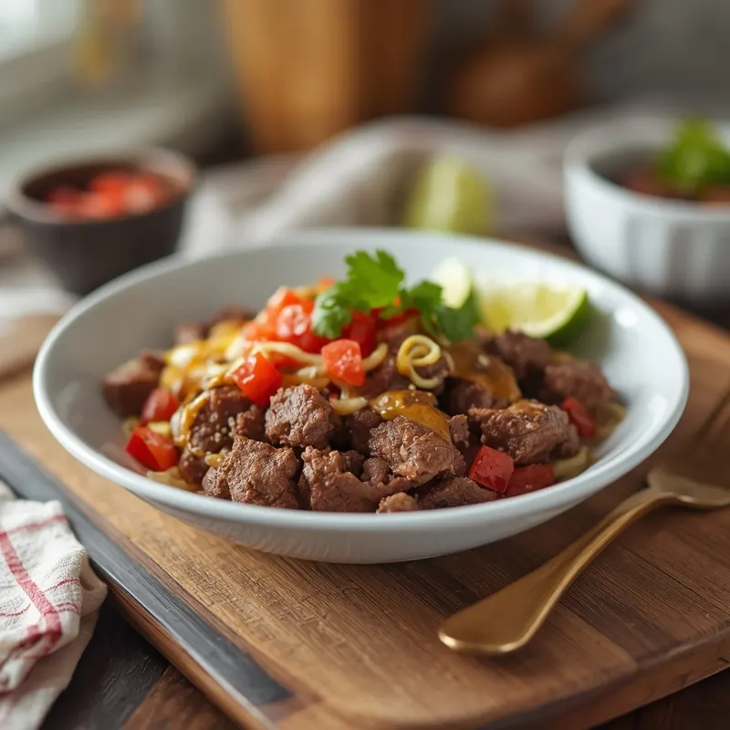 Slow Cooker Steak Burrito Bowl for Meal Prep