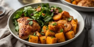 Colorful Fall Harvest Chicken Bowls