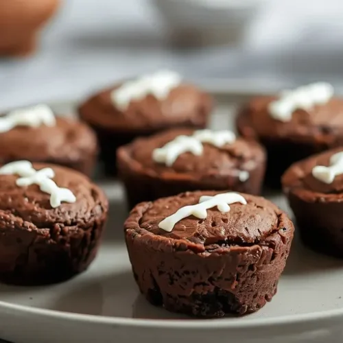 football brownie bite cups recipe