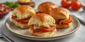 Cheesy Football Pizza Sliders