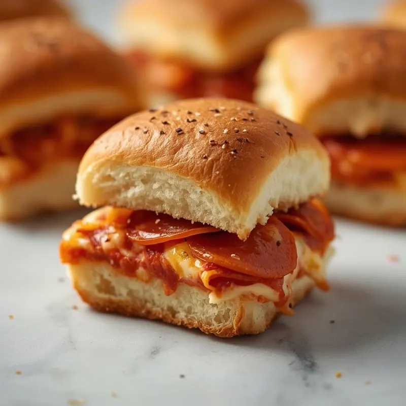Cheesy Football Pizza Sliders