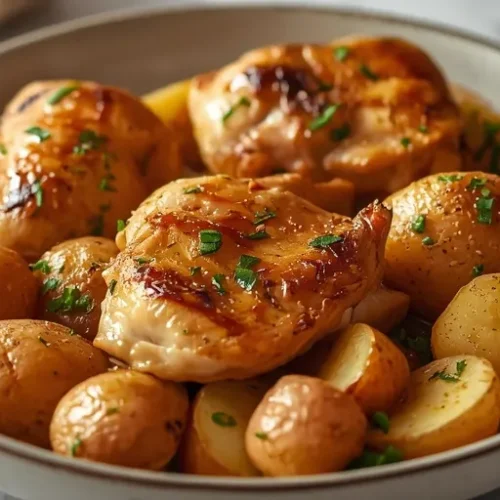 garlic butter chicken potato skillet recipe